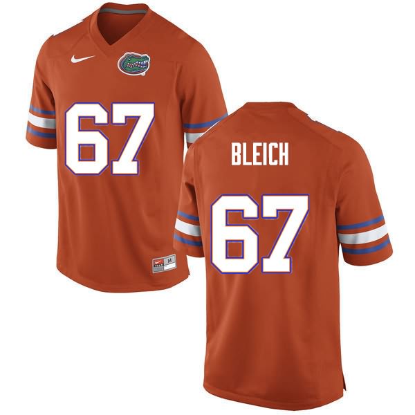 NCAA Florida Gators Christopher Bleich Men's #67 Nike Orange Stitched Authentic College Football Jersey ZUN7164BI